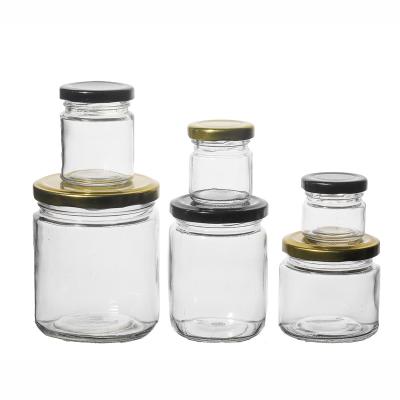 China Bulk Canned Food Factory Direct Sale Food Storage 100ml 200ml 500ml 1000ml Screw Cap Wholesale Glass Jars for sale