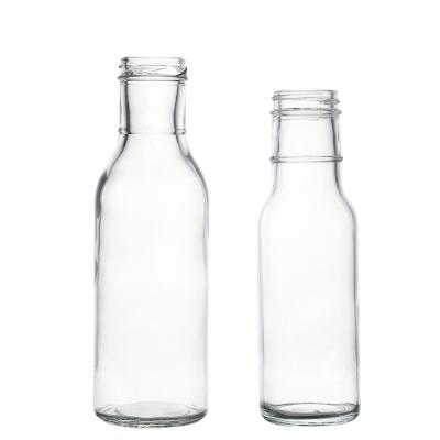 China Beverage Glassware Factory Bulk Sale Customize 12oz Screw Cap Cheap Glass Bottles For Sauces for sale