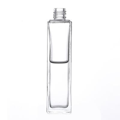 China Personal Care 60ml Manufacturer Square Flint Luxury Cosmetic Perfume Glass Bottle For Wholesale for sale