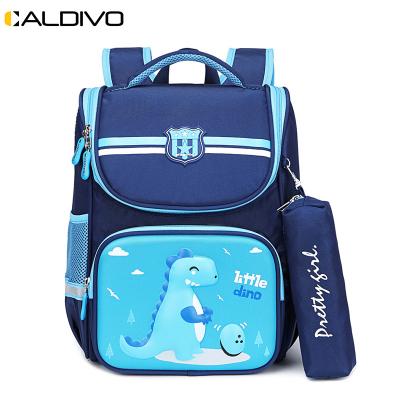 China Factory Wholesale Anti-theft Custom Backpack CALDIVO Children School Bag With Cute Butterfly Print Pencil Case Bags Cartoon Backpack for sale