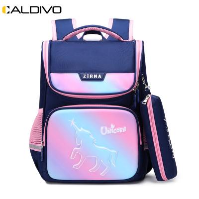 China 6th class anime school bag removable schoolbag satchel waterproof factory CALDIVO factory creative kids creative kids bags for sale