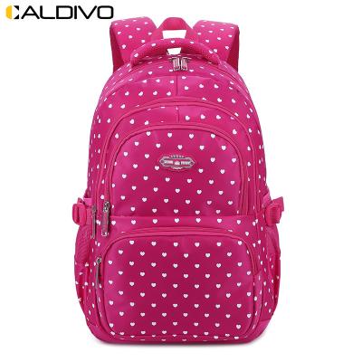 China CALDIVO School Bags PORTABLE Backpack Factory Custom Wholesale Kids Bag For Girls Teenagers And College Rucksack for sale