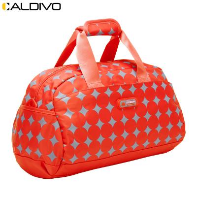 China Factory Wholesale CALDIVO Sports Gym Travel Bag Foldable Pink Spend Waterproof Overnight Bag Gym Duffel Bags For Sport Fleece Backpack for sale