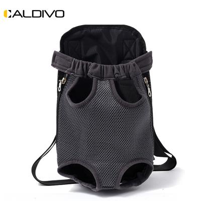 China Factory Portable Custom Wholesale Dog Bags CALDIVO Front Carrier Backpack For Small Dogs Puppy Mesh Dog Backpack for sale