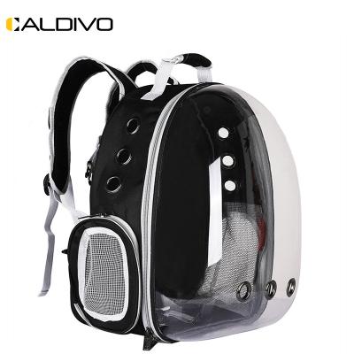 China CALDIVO Space Backpack Pet Carrier Bag Transparent Outdoor Bags Factory Custom Wholesale Dog Portable Breathable Travel Cat Bag New for sale