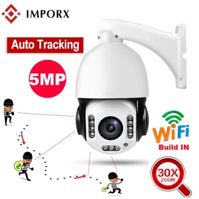 China Human Motion Tracking IMPORX 5MP 30X Zoom Humanoid Wireless Recognition PTZ IP Camera HD 2592*1944P Built-in Wifi Security CCTV Auto Tracking Camera for sale