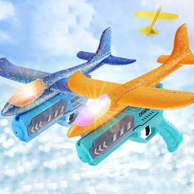 China Hot Selling Toy Gun Amazon Foam Ejection Airplane Gun Children Hand Cannon Launch Launcher Gyroplane Toy Gun Outdoor Wholesale for sale