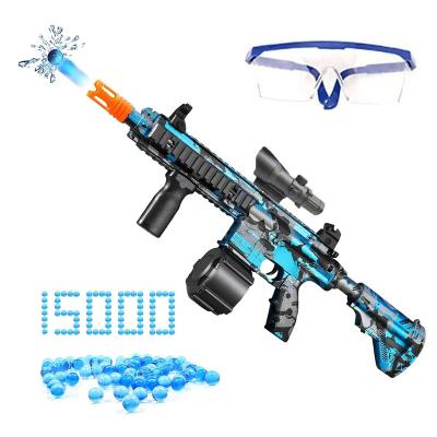 China 2022 New Electric Toy Gun M416 Shooting Toy Gun M416 Ball Water Drop Team Game Splash Ball Water Firearm Set Camouflage M416 Balls with15000Gel for sale