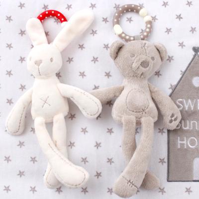 China Stuffed Toy Bear Soft Cute Stuffed Rabbit Crib Stuffed Baby Stuffed Animal - Kids Ring Toys Hanging Doll Mobile Bed Stroller Animal for sale