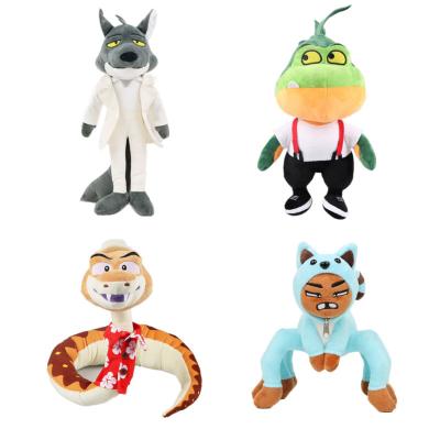 China 2022 Latest Plush Anime The Bad Boys League Bad Boys Plush Doll Spider Snake Wolf Piranha Mr Shark Toy for sale