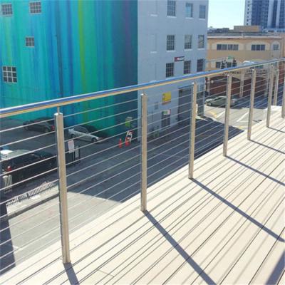 China Custom Safety Stainless Steel Deck Wire Rope Cable Railing Railing Fencing Square Post Fittings for sale