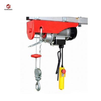 China 5kg 12v pa1000 PA500 220V/230V mini electric cargo hoist troli wire rope lifting hoist for sale