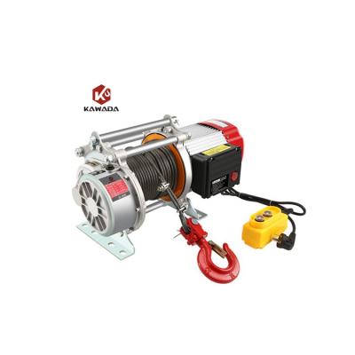 China Small lifting type 500kg 600kg 750kg 0.5ton 0.6ton 0.75ton 220V 50HZ goods cable pulling mini electric wire rope lifting electric hoist for sale