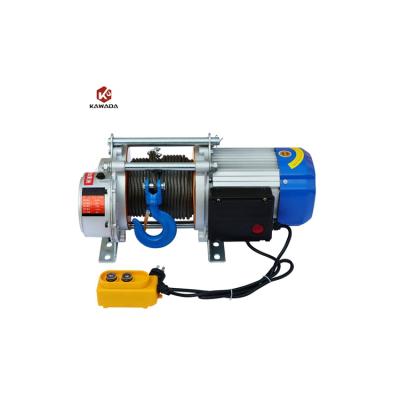 China Cheap price 500kg 600kg 750kg 0.5ton 0.6ton 0.75ton 220V 50HZ electric goods lifting hoist with wireless remote control for sale