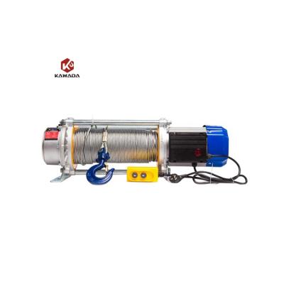 China 100% Wireless Cable Hoisting Motor 300kg 500kg 600kg 1000kg 1ton Goods Control Cooper Pulling Mini Electric Wire Rope Lifting Electric Hoist for sale