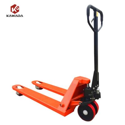 China Building Material Shops Hot Sale 2ton 2.5ton 2500kg 1220mm NYLON PU Valve Hand Wheel Galvanized Pallet Truck for sale