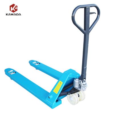 China Hotels 2500 Kg 2.5 Ton Lift Manual Hand Lift Pallet Truck for sale