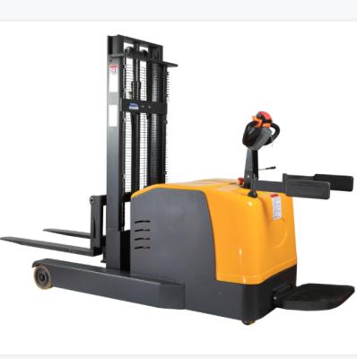 China Hotels 1000kg 1500kg 2000kg1.6m 2m 2.5m 3m 3.5m Battery Operated Stand Up Reach Stacker Truck Electric Forklift for sale