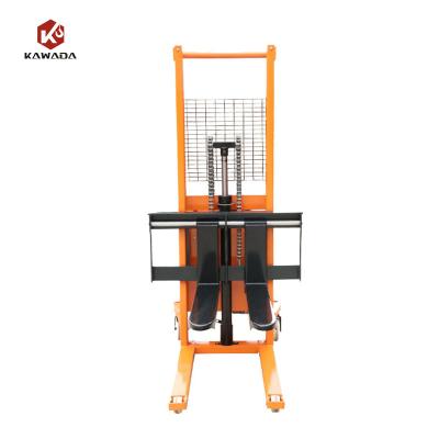 China 2t Warehouse Portable Hand Winch Hydraulic Manual Pallet Stacker for sale