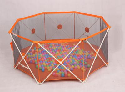 China Babies Products Fold Down Lightweight Portable Play Yard For Babies , Orange for sale