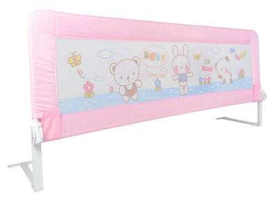 China Adjustable Mesh Sides Toddler Safety Bed Rails For Full Size Bed Extra Long , Pink Color for sale