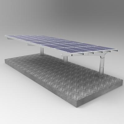 China PV System Waterproof Solar Power Panel Mounting Bracket Carbon Steel Solar Parking Lot Structure For 2 EV Electric Cars Anti Hot for sale