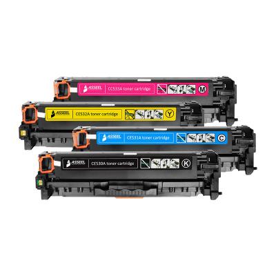 China COMPATIBLE Asseel Toner Cartridge CC530A CC531A CC532A CC533A 304A CE410A CE411A CE412A CE413A 305A CF380A CF381A CF382A CF383A 312A Color for sale