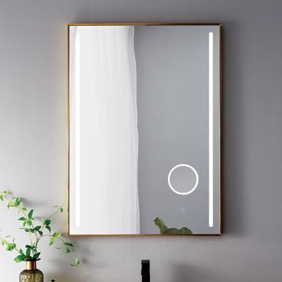 China Illuminated Magnification Led Lighted Bathroom Mirror Led With Magnify Mirror for sale