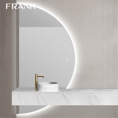 China Magnifying Irregular Round Led Mirror Frameless Bathroom Led Smart Mirror for sale