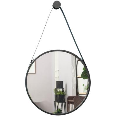 China Metal Frame Magnifying Mirror with Rope Around Bathroom Mirror Makeup Mirror for Hotel and Home Bathroom for sale