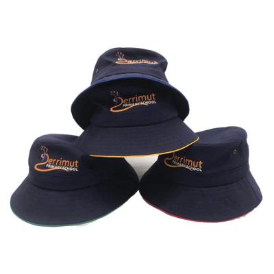 China breathable & Waterproof Cheap Bucket Hat Cotton Fisherman Hat With Custom Embroidery for sale