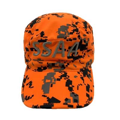 China COMMON Fluorescent Orange 3 - Panel Hats CAMO Baseball Cap / Color Print Design Security CAMP Hunting Hat for sale