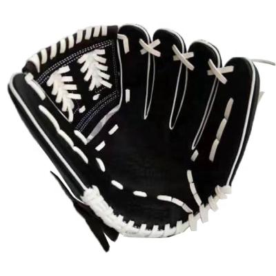 China Wholesale Professional Baseball Bats Black Baseball Player Gloves Batting Practice Leather Baseball Gloves For Infield for sale