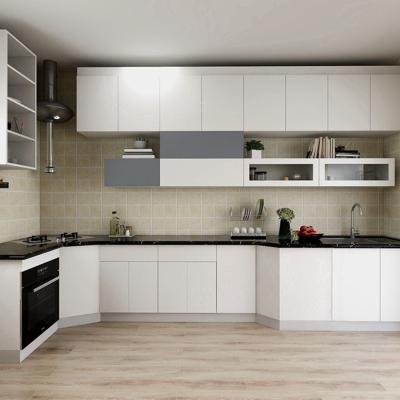 China Minimalist Customize MDF Cheap Hardwood Stainless Steel Kitchen Cabinets Philippines Best Ready Made Prices for sale