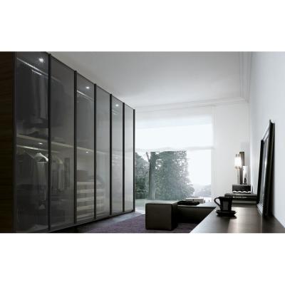 China (Other) Simple Design Adjustable Wooden Closet Clothes Wardrobe With Glass for sale