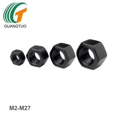 China Grade 8.8 Rustproof Hex Nuts Black Hex Nut For M2 M2.5 M3 M4 M5 M6 M8 M10 M12 M14 M16 M18 M20 M22 M24 M27 Screw Bolt for sale