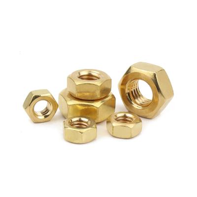 China Rustproof Brass Metric Hex Nut Thread Hex Lock Nuts M1.4 M1.6 M2 M2.5 M3 M4 M5 M6 M8 M10 M12 M14 M16 M18 M20 M22 M24 for sale