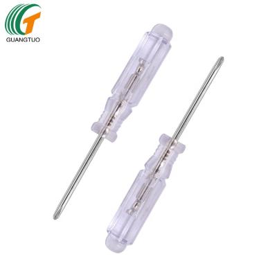 China Durable Clear Plastic Handle Screwdriver / Portable 45# Steel Mini Cross Screwdriver for sale