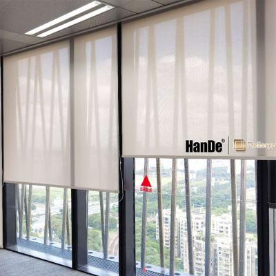 China Rollergy Waterproof Custom Size Smart Motorized Light-filtering Roller Blinds For Patio for sale