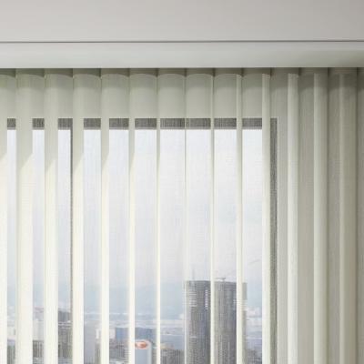 China Eco-Friendly Handbook Pure Shades Top Quality Dreamlike Polyester Vertical Blinds For Living Room for sale