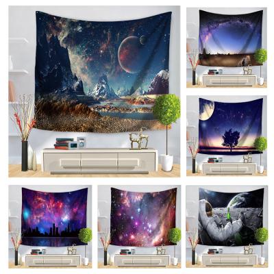 China Polyester Fabric Digital Printed 3D Wall Decoration Simple Colorful Starry Sky Space Galaxy Psychedelic Custom Tapestry for sale