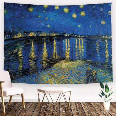 China Printed Van Gogh Tapestry Wall Aubusson Tapestry for sale