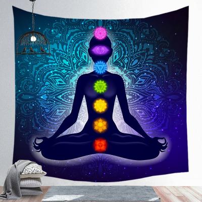 China Printed Tapestry Chakra Wall Hanging Buddha Bohemian Tapestry for sale