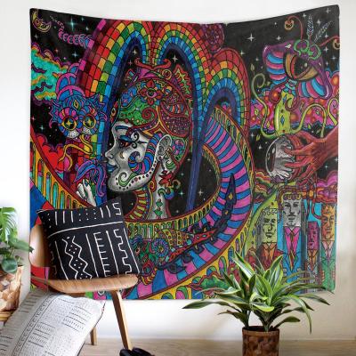 China D'Art Wall Tapestry Dropshipping Custom Aubusson to light simple hippie Trippy tapestry for sale