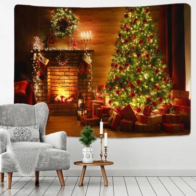 China Christmas Trippy Decoration Supplies Indoor Christmas Tapestry Wall Hanging Christmas Decorations for sale