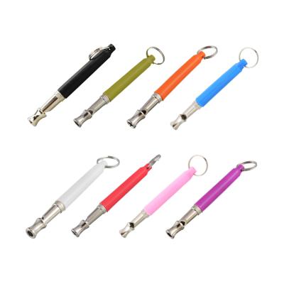 China Stocked Ultrasonic Silent Whistle Stop Barking Dog Training Whistle With Professional Whistle With Lanyard for sale