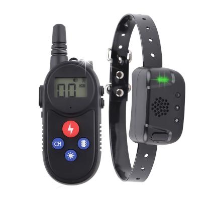 China Waterproof and rechargeable stored, 3000 inches of chain use and 4 training mode dog training collar for sale