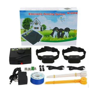 China Viable Rechargeable Pet Collars In-Ground Dog Barrier Shock Dog Barrier 2 Electronic Containment System W227B Boundary Control for sale