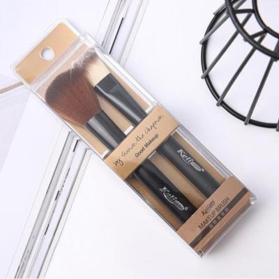 China Angular Blush 2pcs in 1 Premium Hot Synthetic Foundation Makeup Brushes Affordable Price Whole Sale Blush Brush for sale