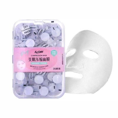 China 35pcs Face In One Box DIY Beauty And Cheap Compressed Face Masks Cover for sale